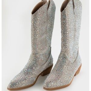 MADDEN GIRL Redford Blush Sparkle Womens Western Boots